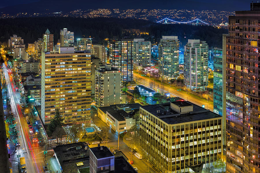 Robson Street Photograph - Nightlife on the Other End of Robson Street by David Gn Robson Street Photograph - Nightlife on the Other End of Robson Street by David Gn