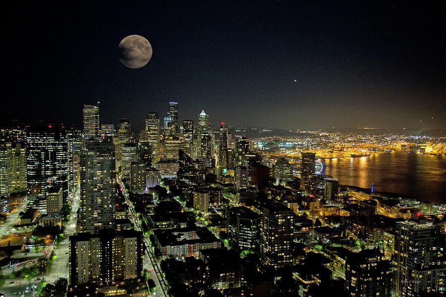 Nightlights Seattle Washington Photograph