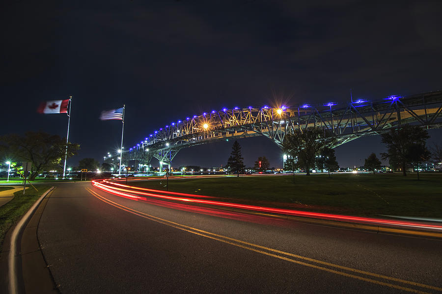 Nightly Neighbors at the Blue Water Bridge Photograph by Jay Smith