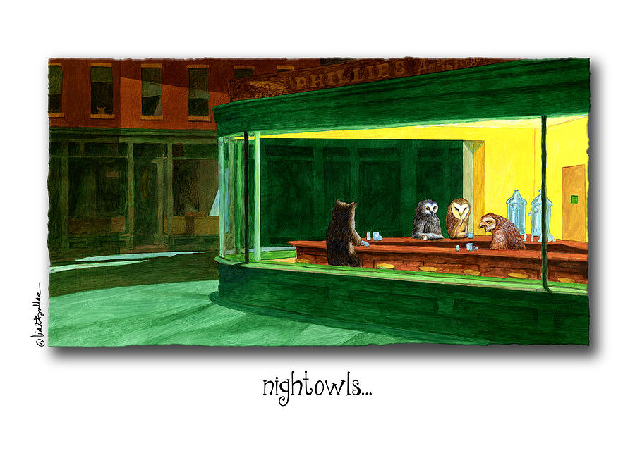 Nightowls... Painting by Will Bullas