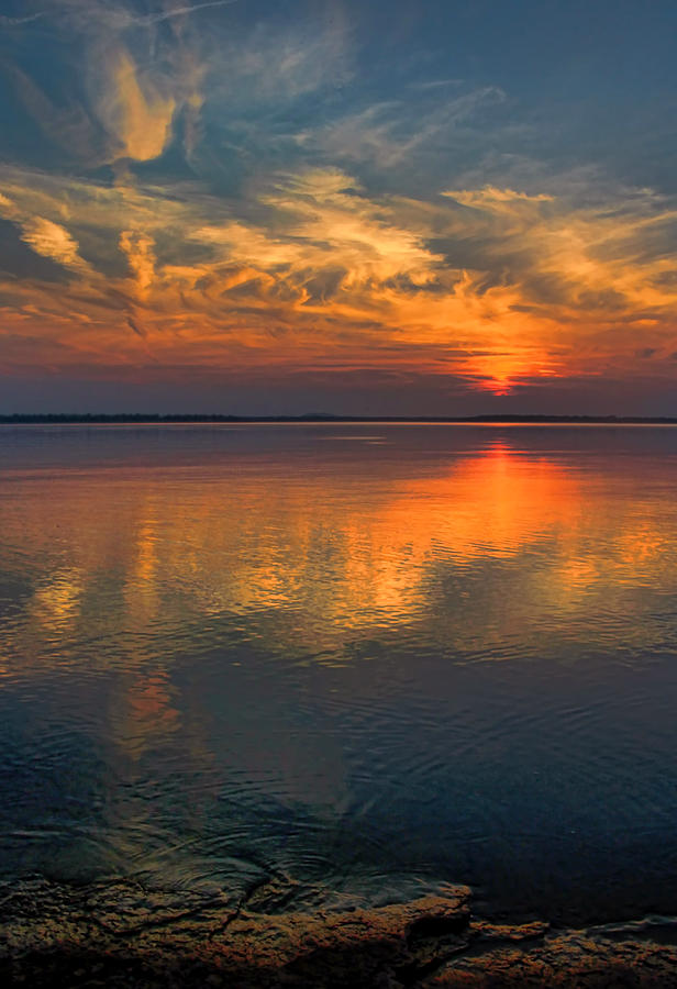 Sunset Photograph - Nights By The Lake by Carolyn Fletcher
