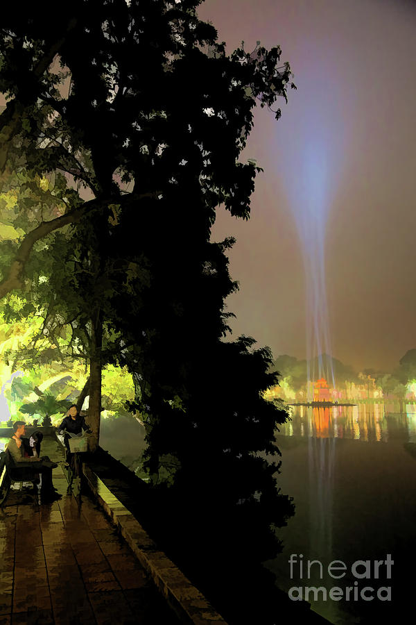 Nights Hanoi Lake View  Photograph by Chuck Kuhn