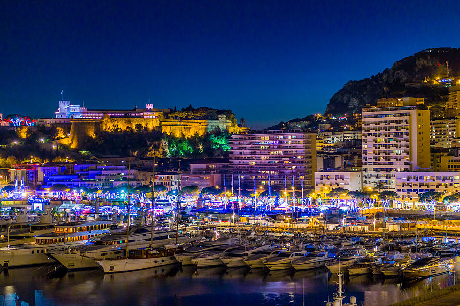 Nightscape in Monaco Photograph by Adam Rainoff