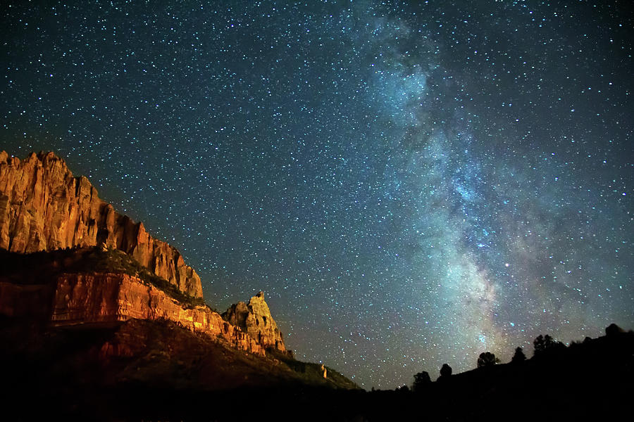 Nightscape Milky Way In Zion Canyon Photograph