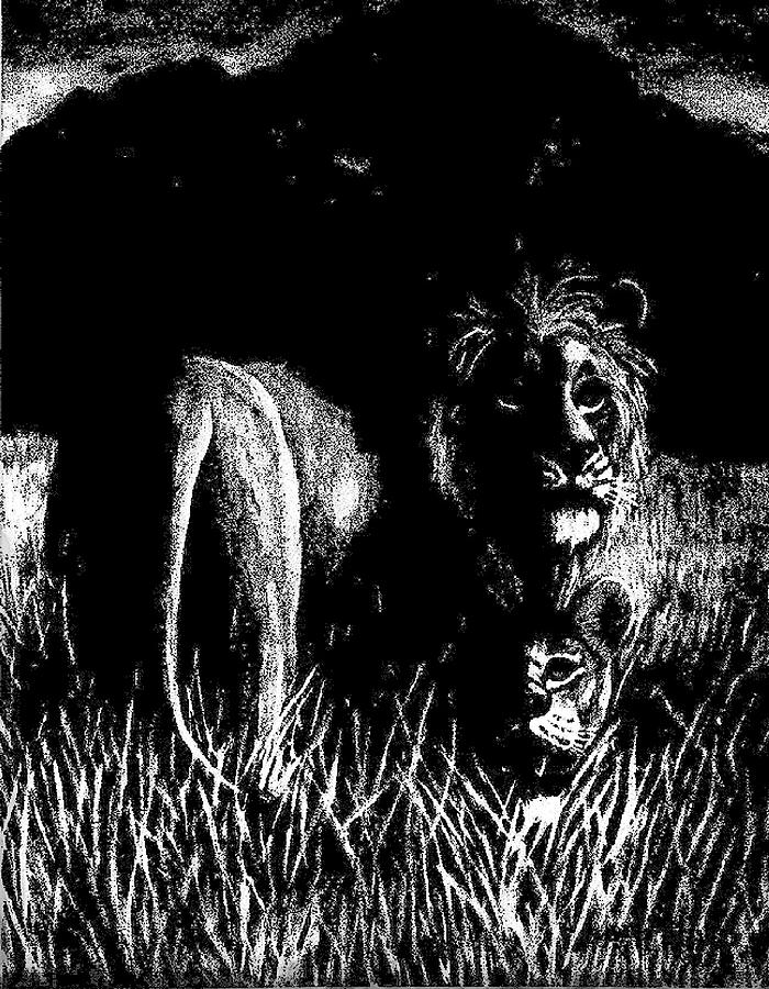 Lion Digital Art - Nightshade by George I Perez