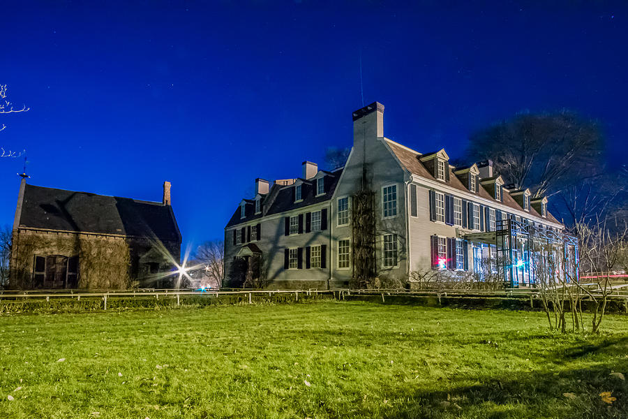 John Adams Photograph - Nighttime at the Adams House by Brian MacLean