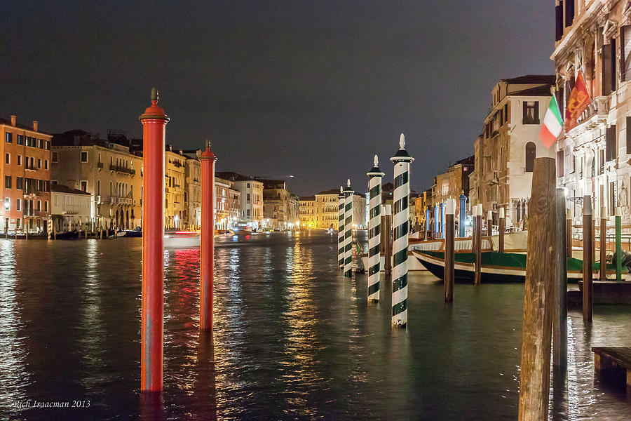 Nighttime Venice Canal 1 Photograph by Rich Isaacman