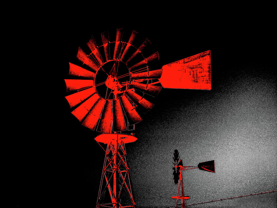 Windmill Digital Art - Nightwatch by Wendy J St Christopher