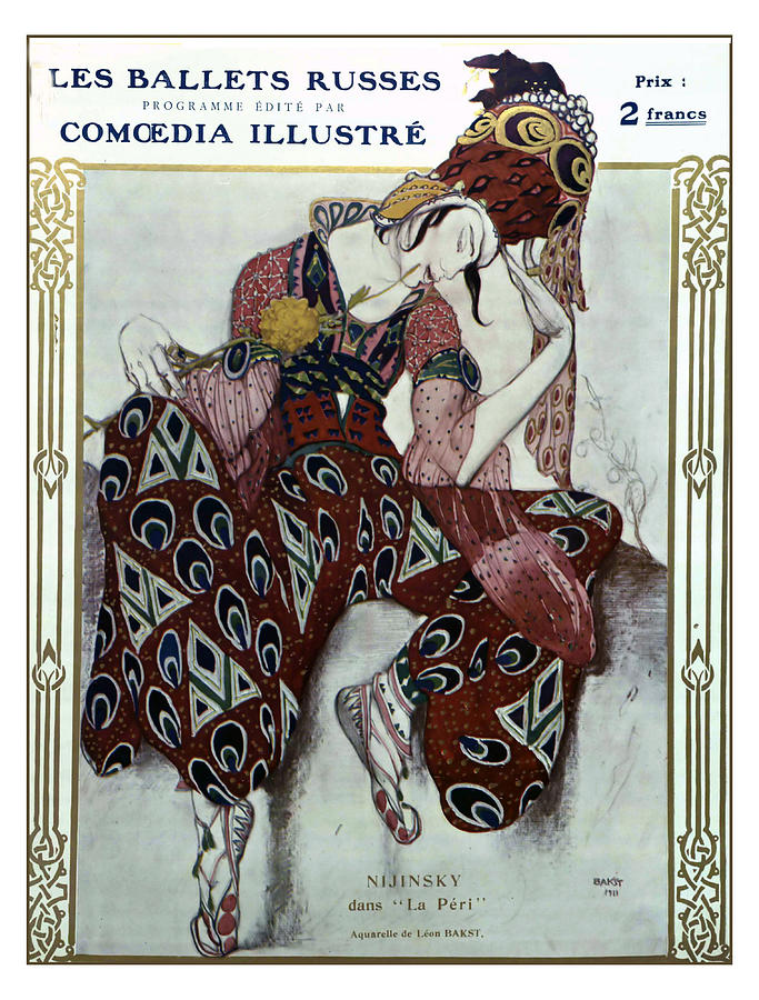 Nijinsky Digital Art - Nijinsky Dans La Peri - Ballets Russes by Sarah Vernon Nijinsky Digital Art - Nijinsky Dans La Peri - Ballets Russes by Sarah Vernon