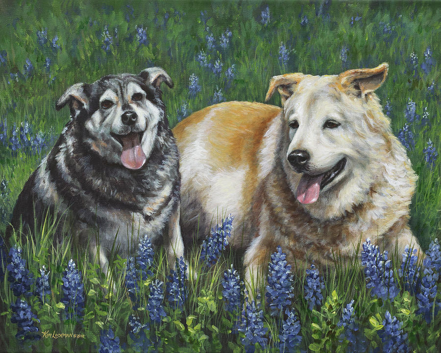 Dog Painting - Nika and Winston by Kim Lockman