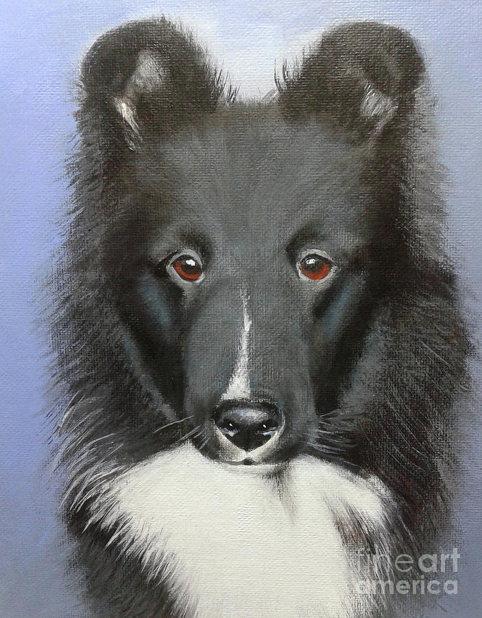 Dog Painting - Nike by Janice M Booth