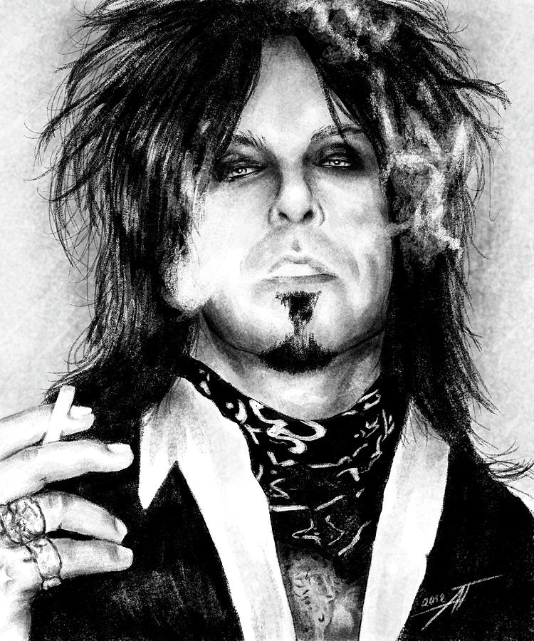 Nikki Sixx Digital Art by Anastasium - Fine Art America