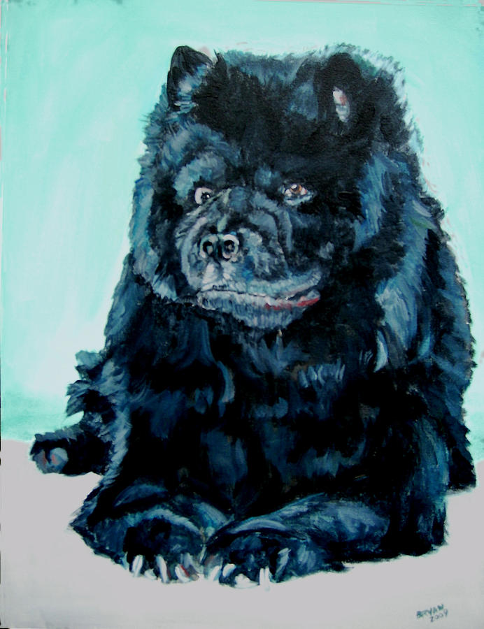 Nikki the Chow Painting by Bryan Bustard
