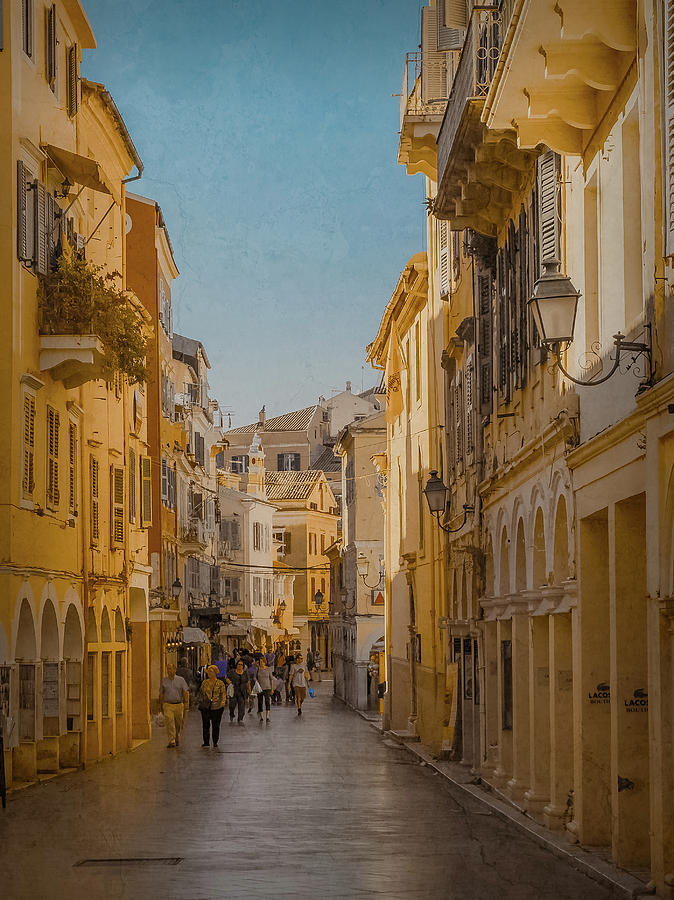 Corfu, Greece - Nikoforos Theotokos Street Photograph by Mark Forte