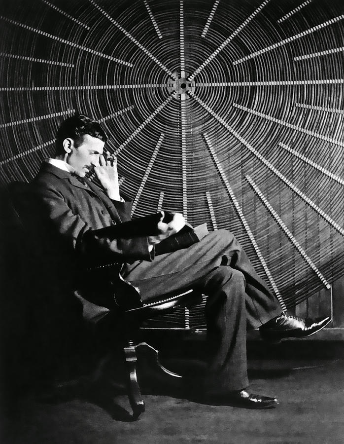 Tesla Photograph - Nikola Tesla And Machine by Daniel Hagerman Tesla Photograph - Nikola Tesla And Machine by Daniel Hagerman