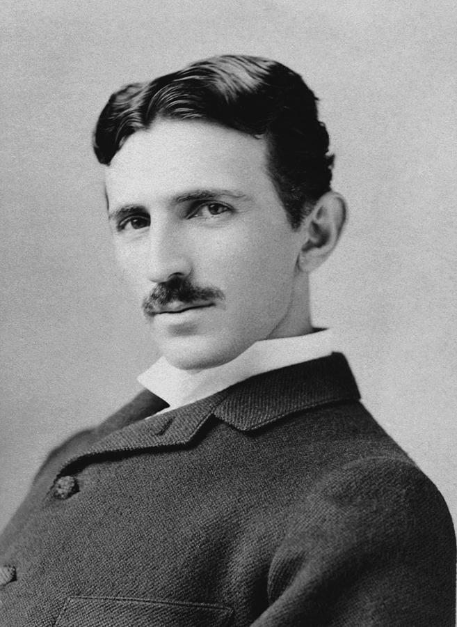 Napoleon Sarony Photograph - Nikola Tesla - Circa 1890 by War Is Hell Store
