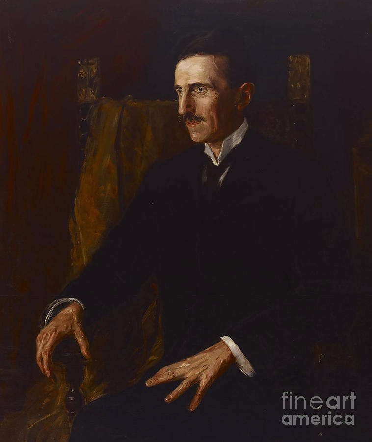 Nikola Tesla Painting by Vilma Lwoff-Parlaghy