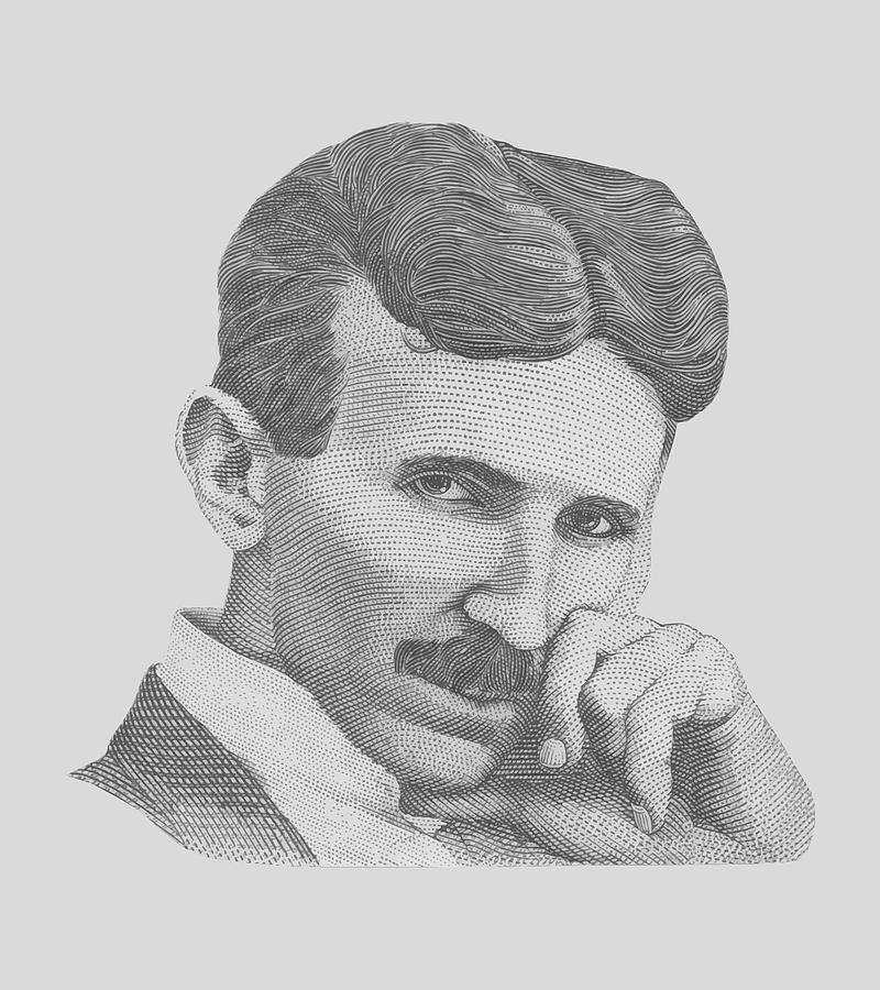Nikola Tesla Graphic Painting by War Is Hell Store