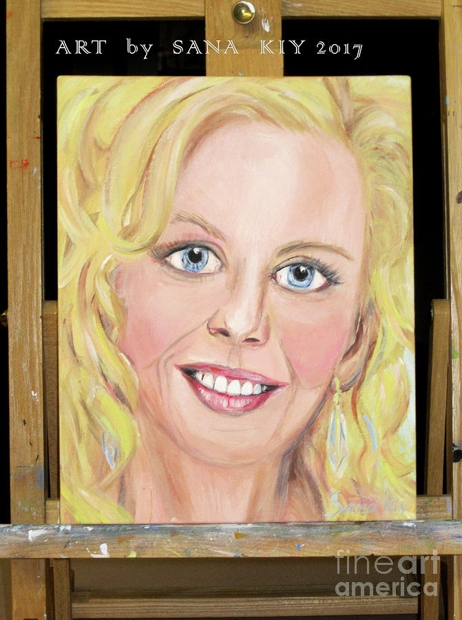 Nicole Kidman Portrait. Art by Sana Kiy Painting by Oksana Semenchenko