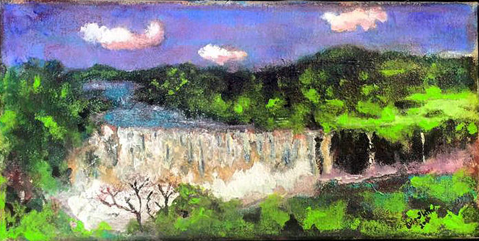 Landscape Painting - Nile Falls Ethiopia by Dilip Sheth