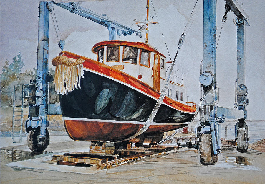 Boat Painting - Nimbus  by P Anthony Visco