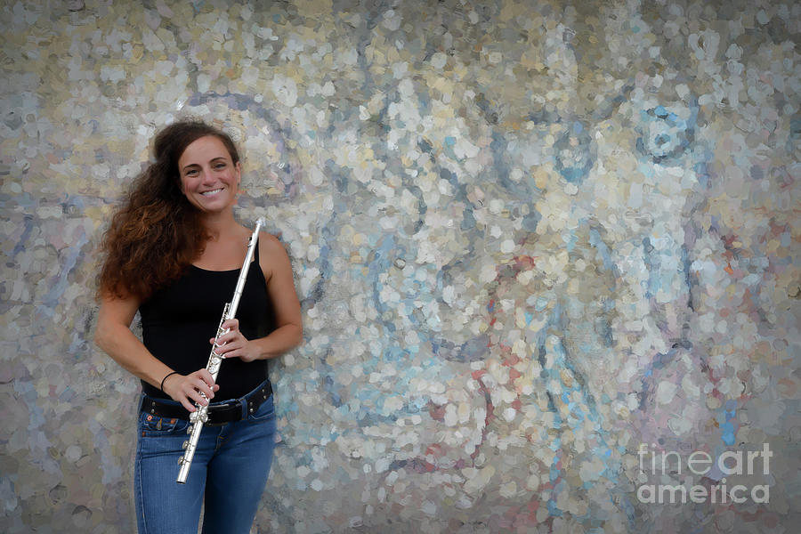 Nina at the flute wall Photograph by Dan Friend