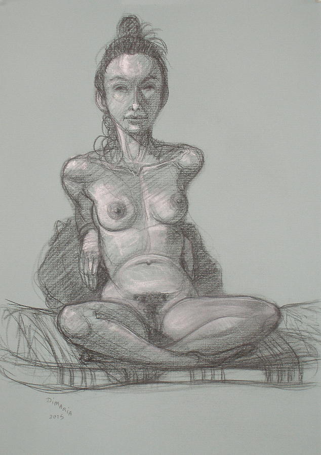 Nina Seated Drawing by Donelli  DiMaria