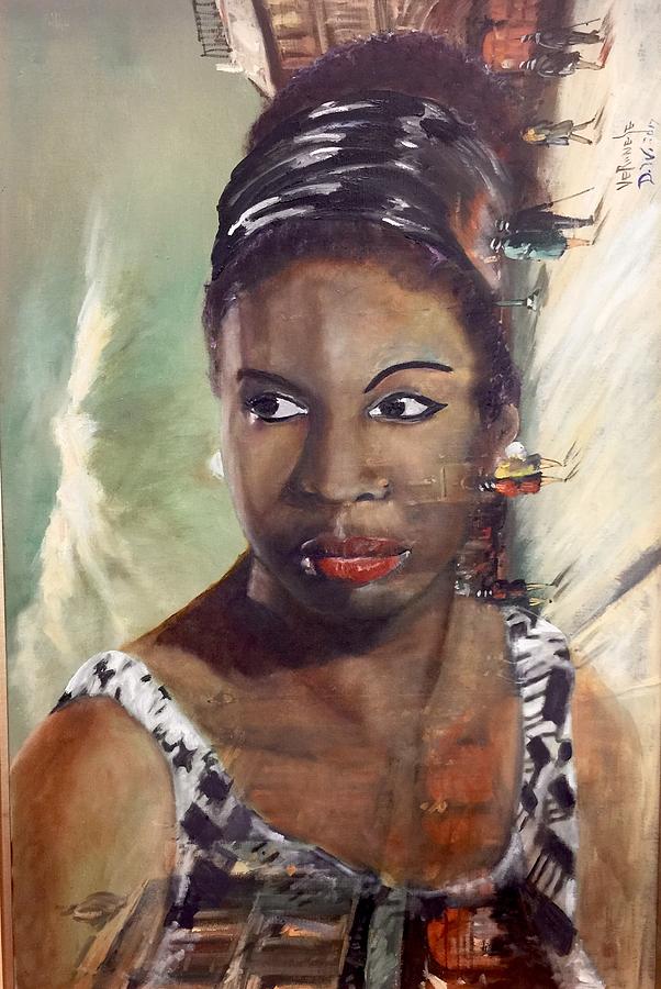Nina Simone Painting - Nina Simone by Deedee Williams
