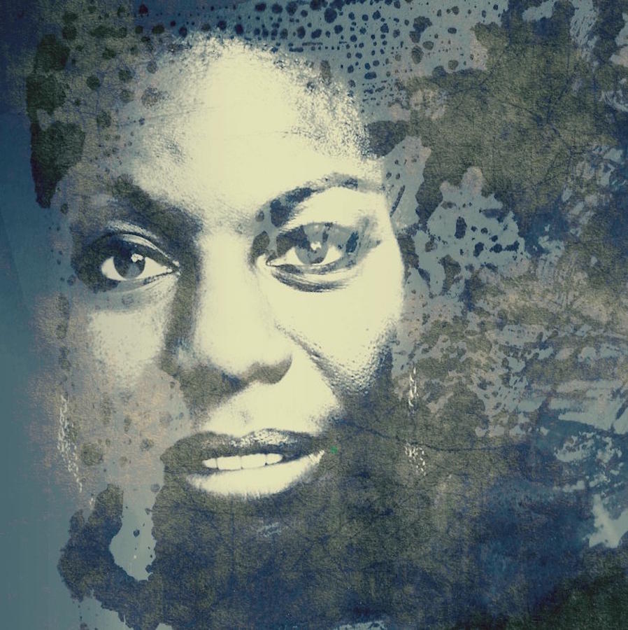 Nina Simone - Here Comes The Sun  Mixed Media by Paul Lovering
