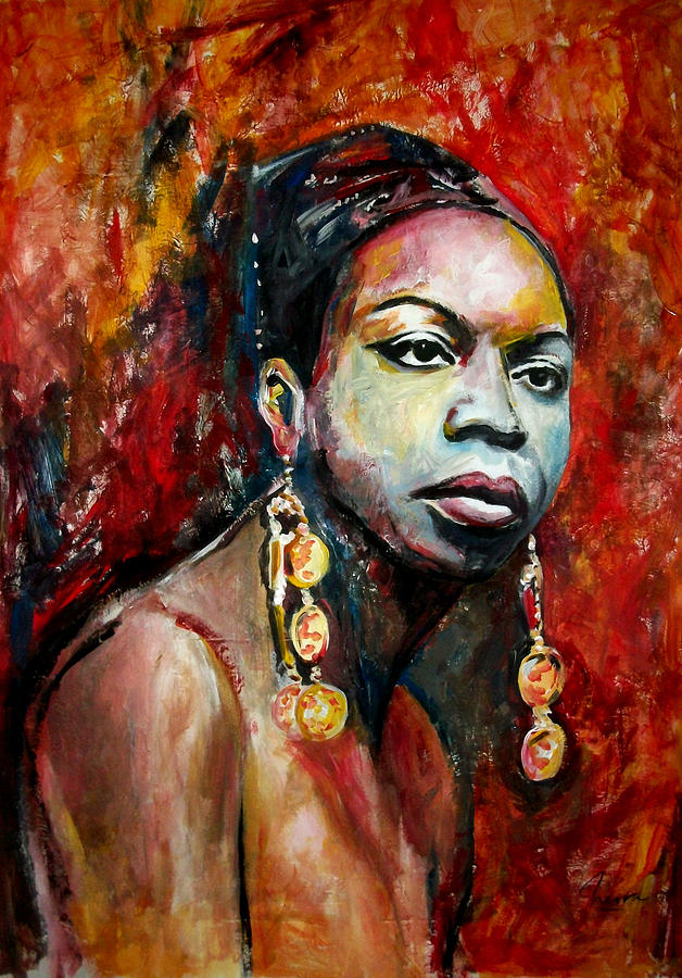Frank Sinatra Painting - Nina Simone by Marcelo Neira