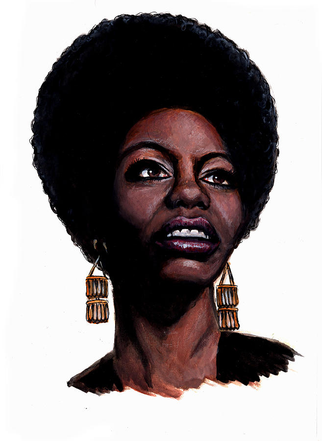 Nina Simone portrait Painting by Amy Balot - Fine Art America