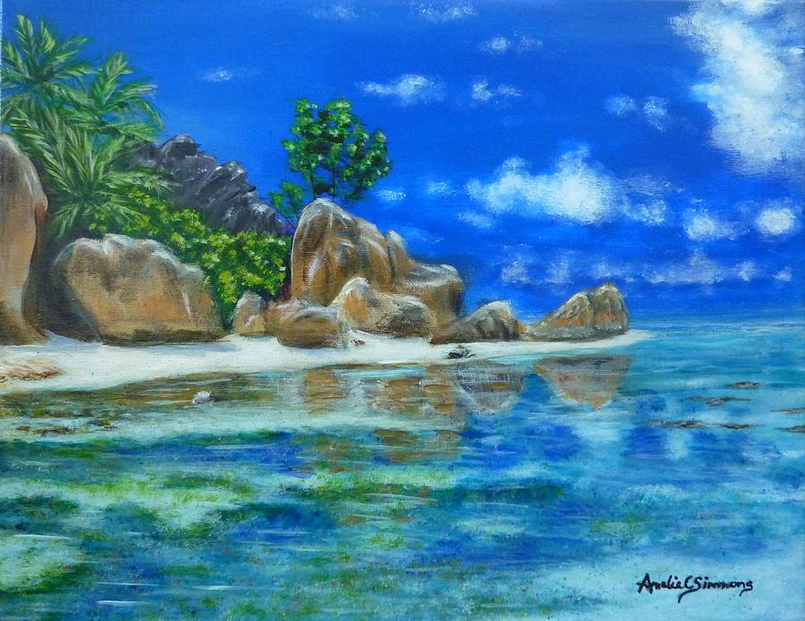 Ninas Beach Painting by Amelie Simmons