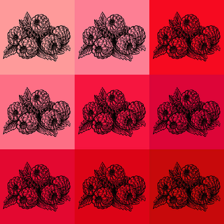 Nine Shades Of Raspberries Painting by Irina Sztukowski