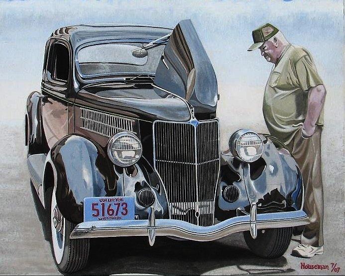 Car Painting - Nineteen Thirtysix Ford Coupe by John Houseman