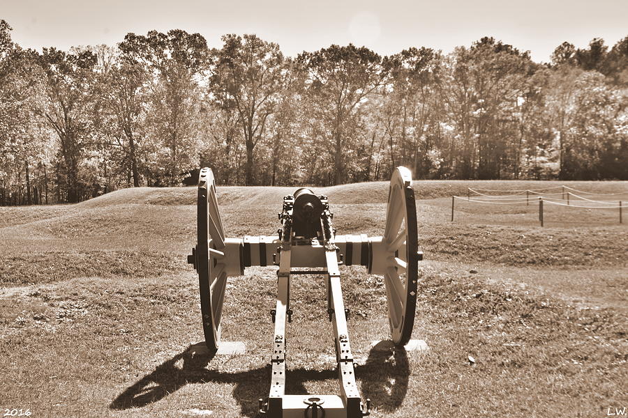 Ninety Six National Historic Site Cannon Sepia Photograph by Lisa Wooten