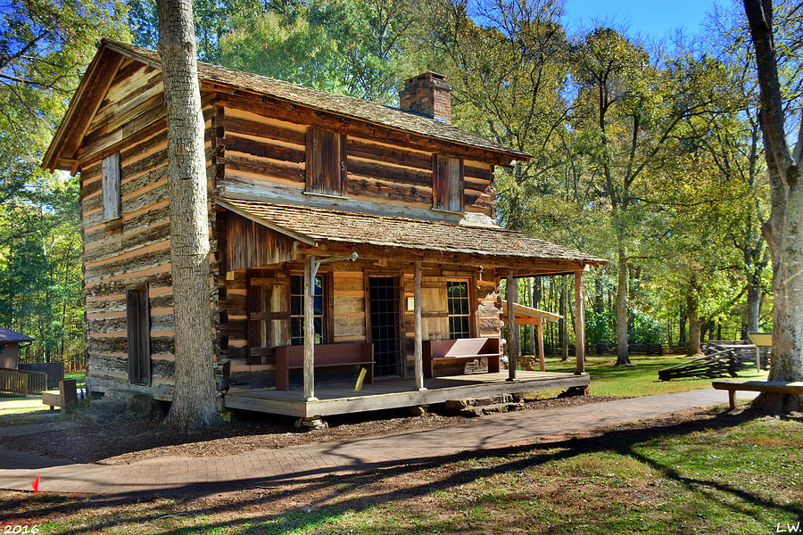 Ninety Six National Historic Site Log Cabin Photograph by Lisa Wooten