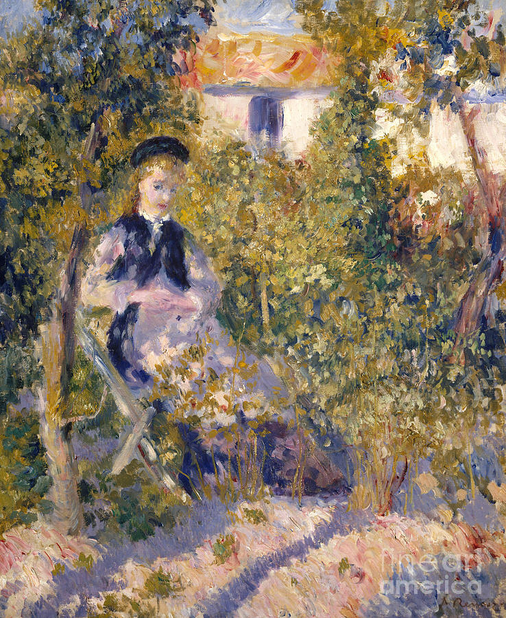 Nini in the Garden, 1876 Painting by Pierre Auguste Renoir