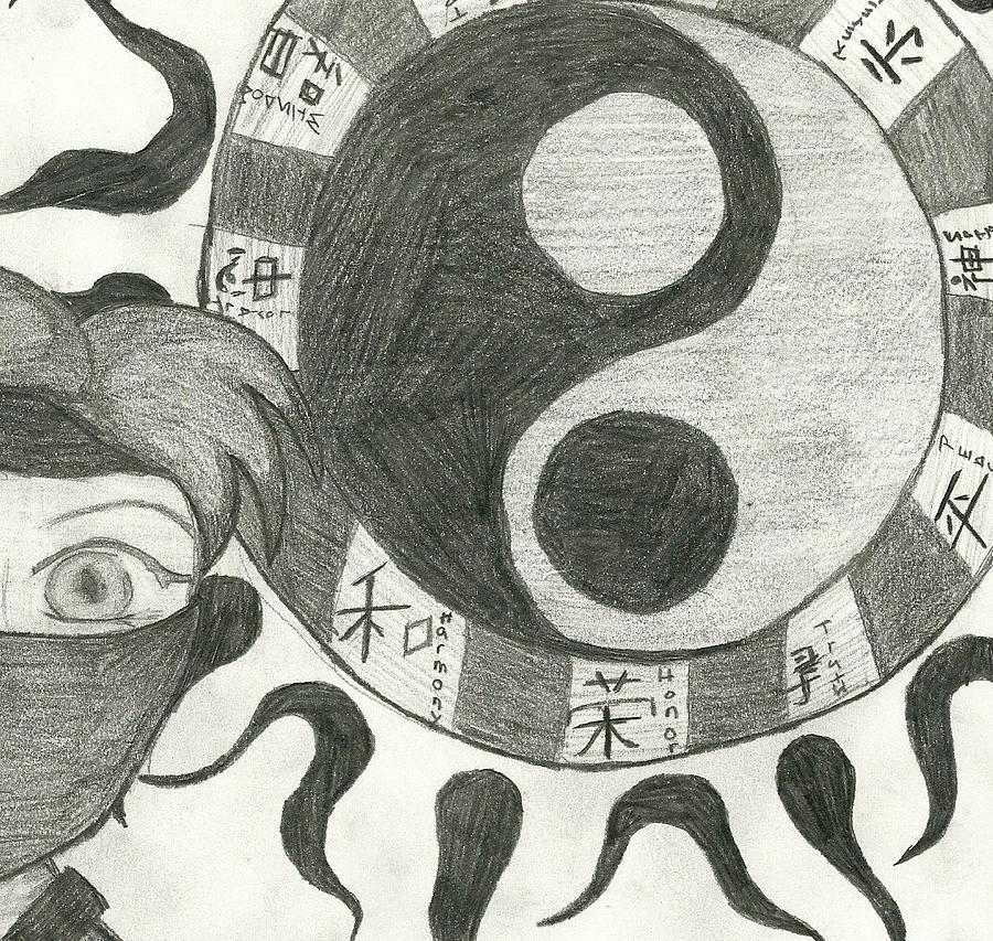 Ninja Yang Drawing By Marisa Sheets Fine Art America