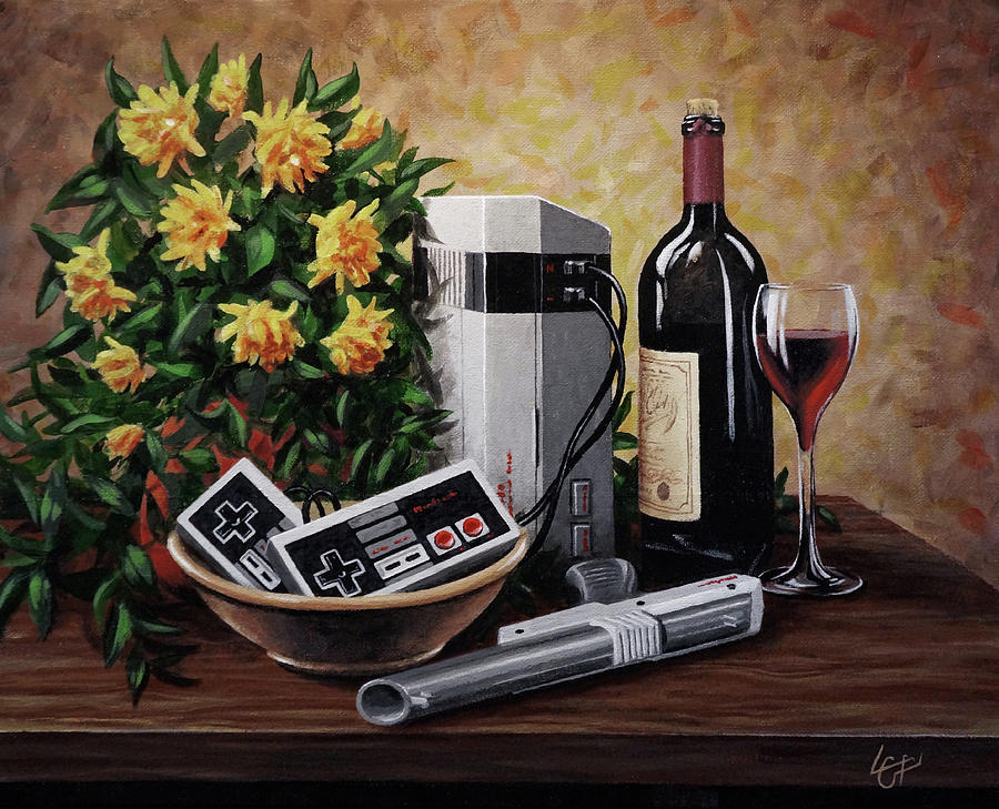 Nintendo Painting - Nintendo And Chill by Lucas Crawford Nintendo Painting - Nintendo And Chill by Lucas Crawford