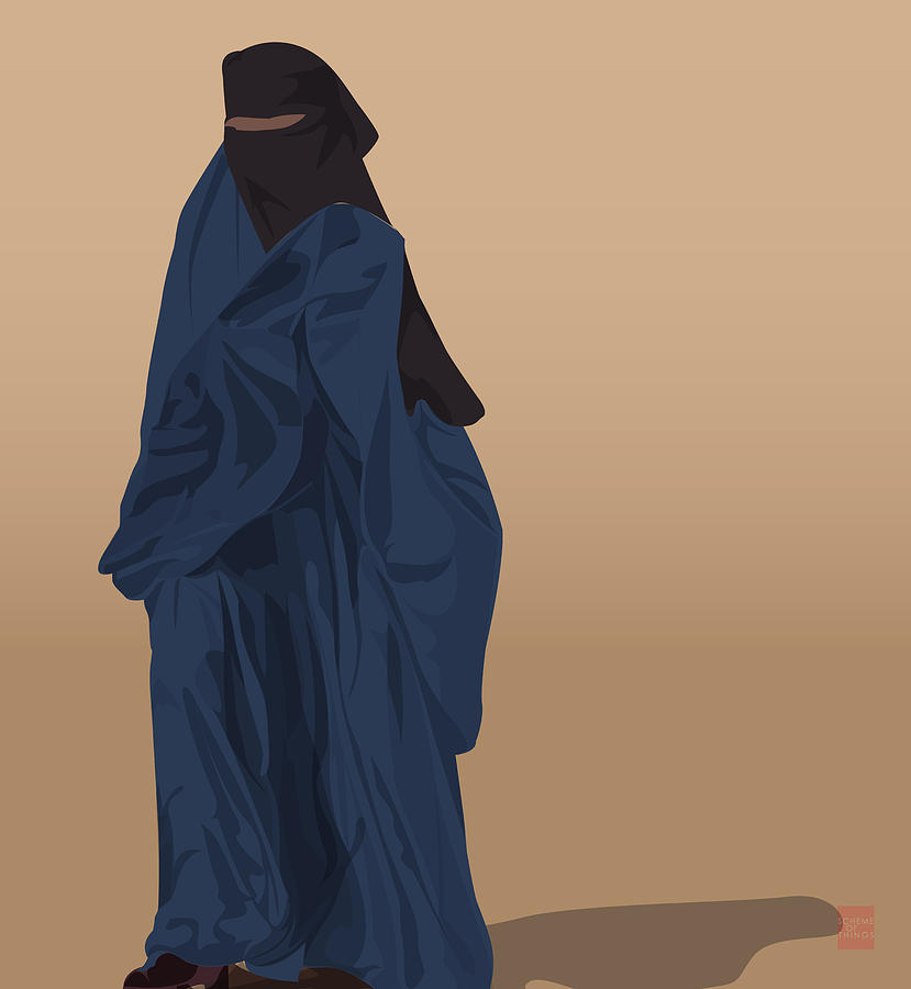 Windswept Niqabi Digital Art by Scheme Of Things Graphics