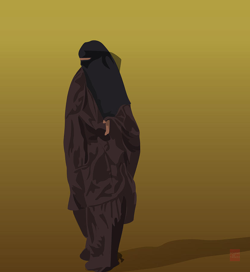 Niqabi in Autumn Digital Art by Scheme Of Things Graphics