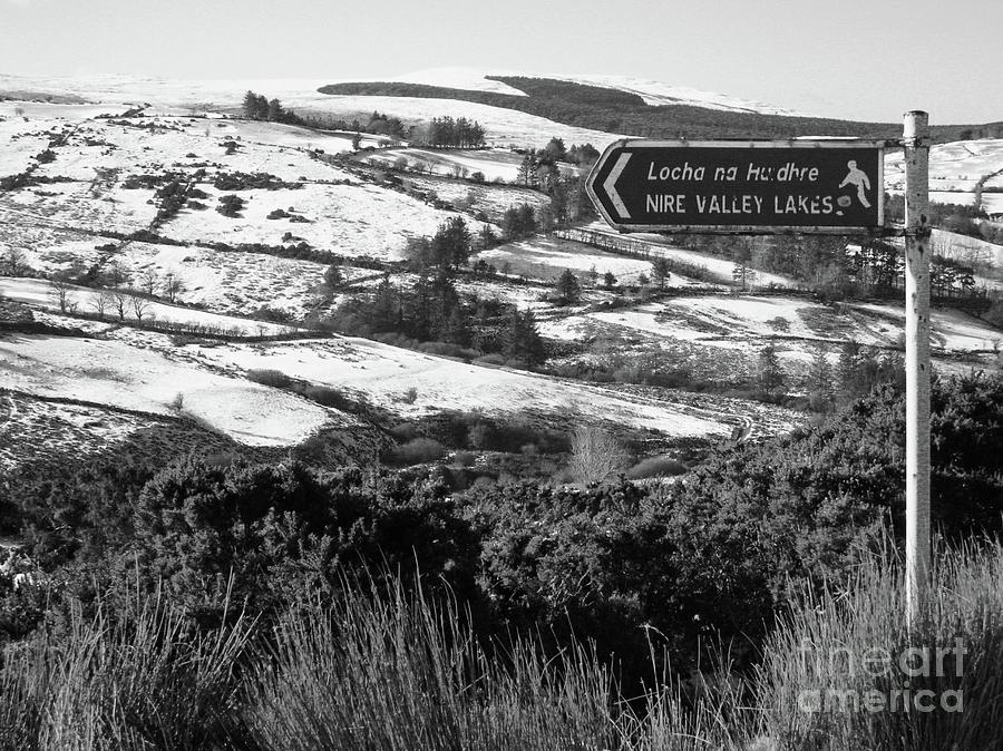 Nire Valley Lakes Sign Photograph by Suzanne Oesterling