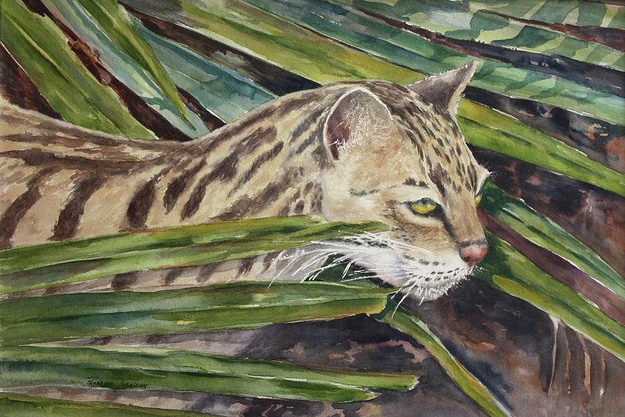 Nirvana - Ocelot Painting by Roxanne Tobaison