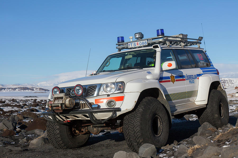 Nissan Patrol Iceland Police Photograph by Arterra Picture Library