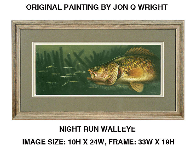 Nite Run Walleye Painting by JQ Licensing