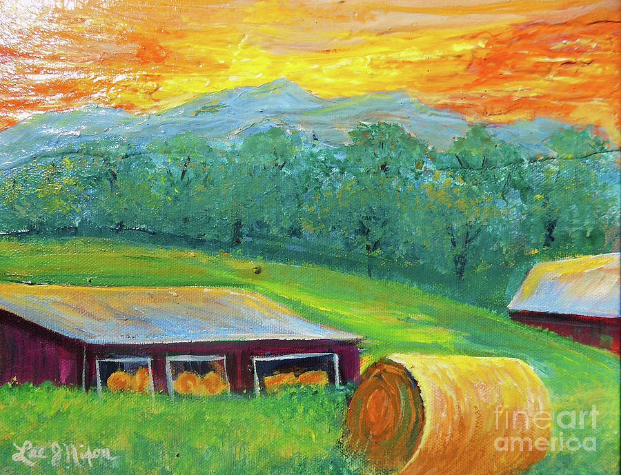 Nixon Colorful Farm View Painting by Lee Nixon