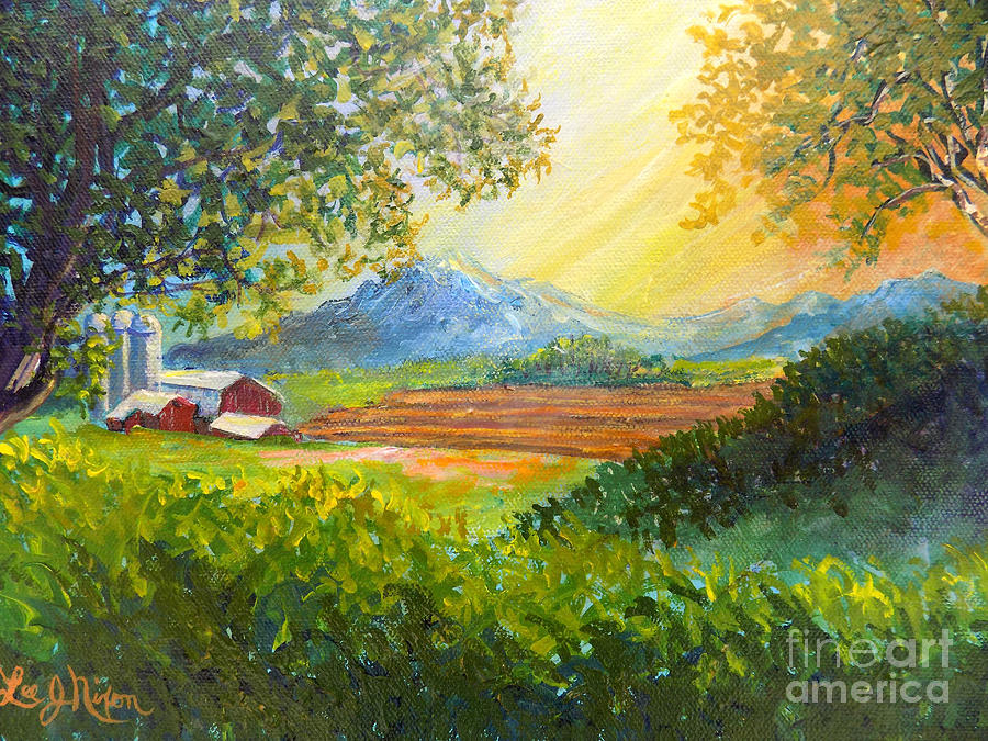 Nixons Majestic Farm View Painting by Lee Nixon
