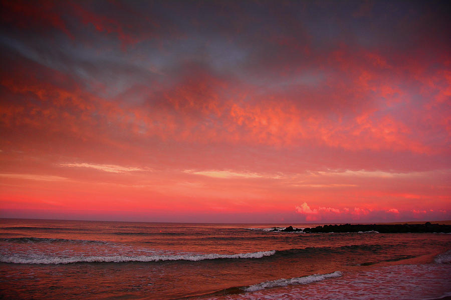 NJ Beach Sunset 4 Photograph by Raymond Salani III