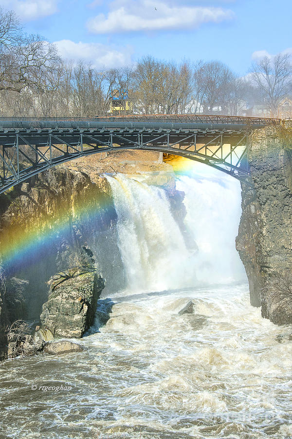 Nj Great Falls Winter Rainbow Photograph