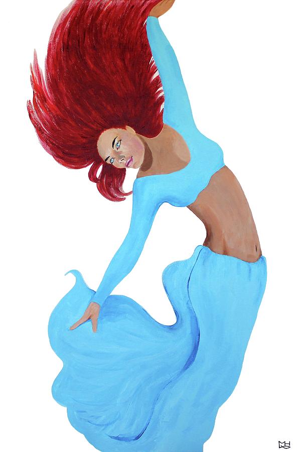 Music Painting - No. 1 Red Dancer by Marilyn Hilliard